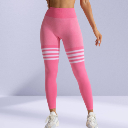 Legging Sport Femme-Rose