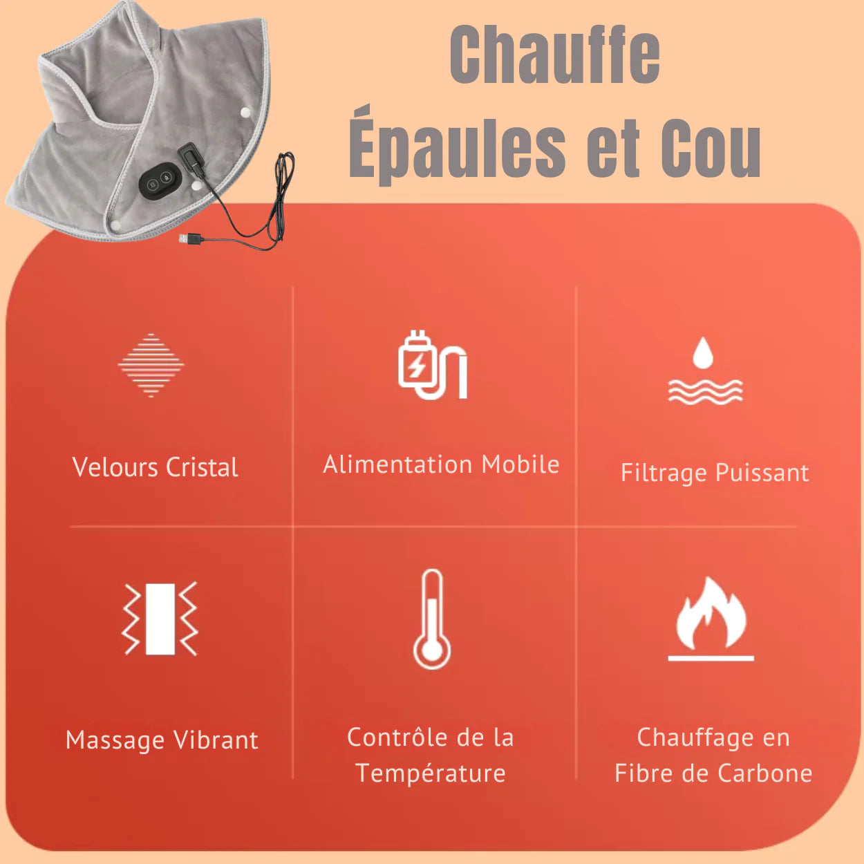 Coussin Chauffant-Chauffe Épaules et Cou