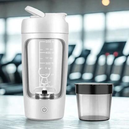 Shaker proteine électrique blanc sans fil, recharge USB incluse