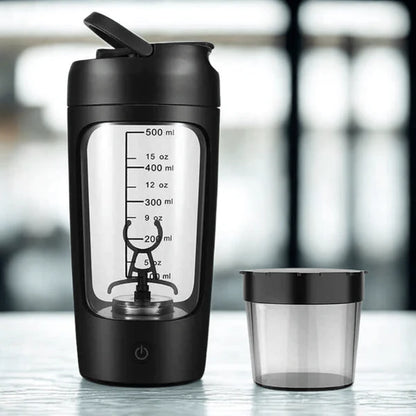 Shaker proteine électrique noir sans fil, recharge USB incluse