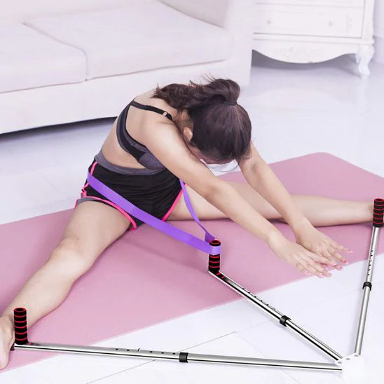 Assouplisseur de jambes pour entraînement de stretching à domicile.