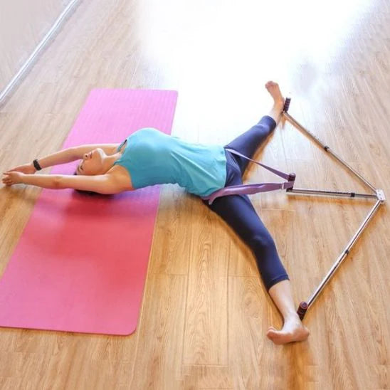 Accessoire de musculation conçu pour travailler la flexibilité des membres inférieurs.