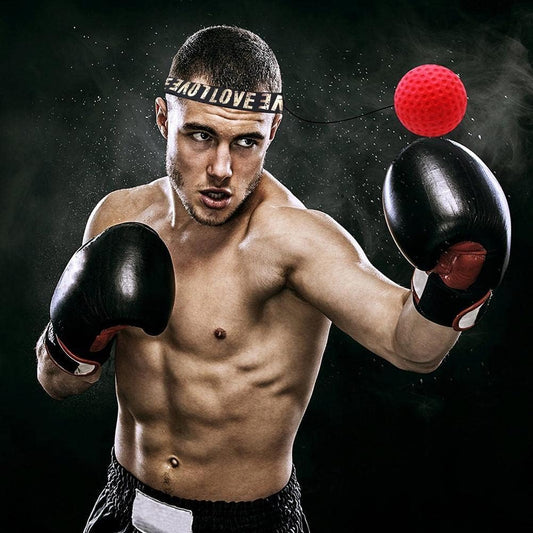 Balle de boxe rouge pour entrainement cardio, réflexe, rapidité et agilité