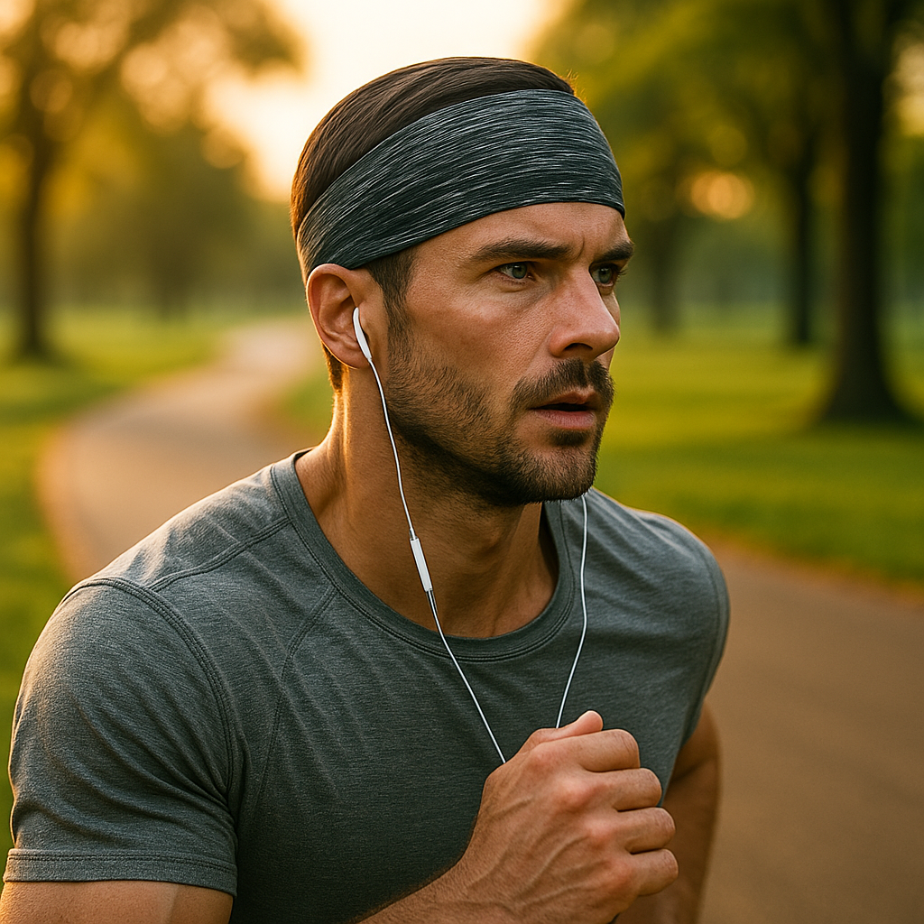 Bandeau cheveux sportif absorbe le transpiration