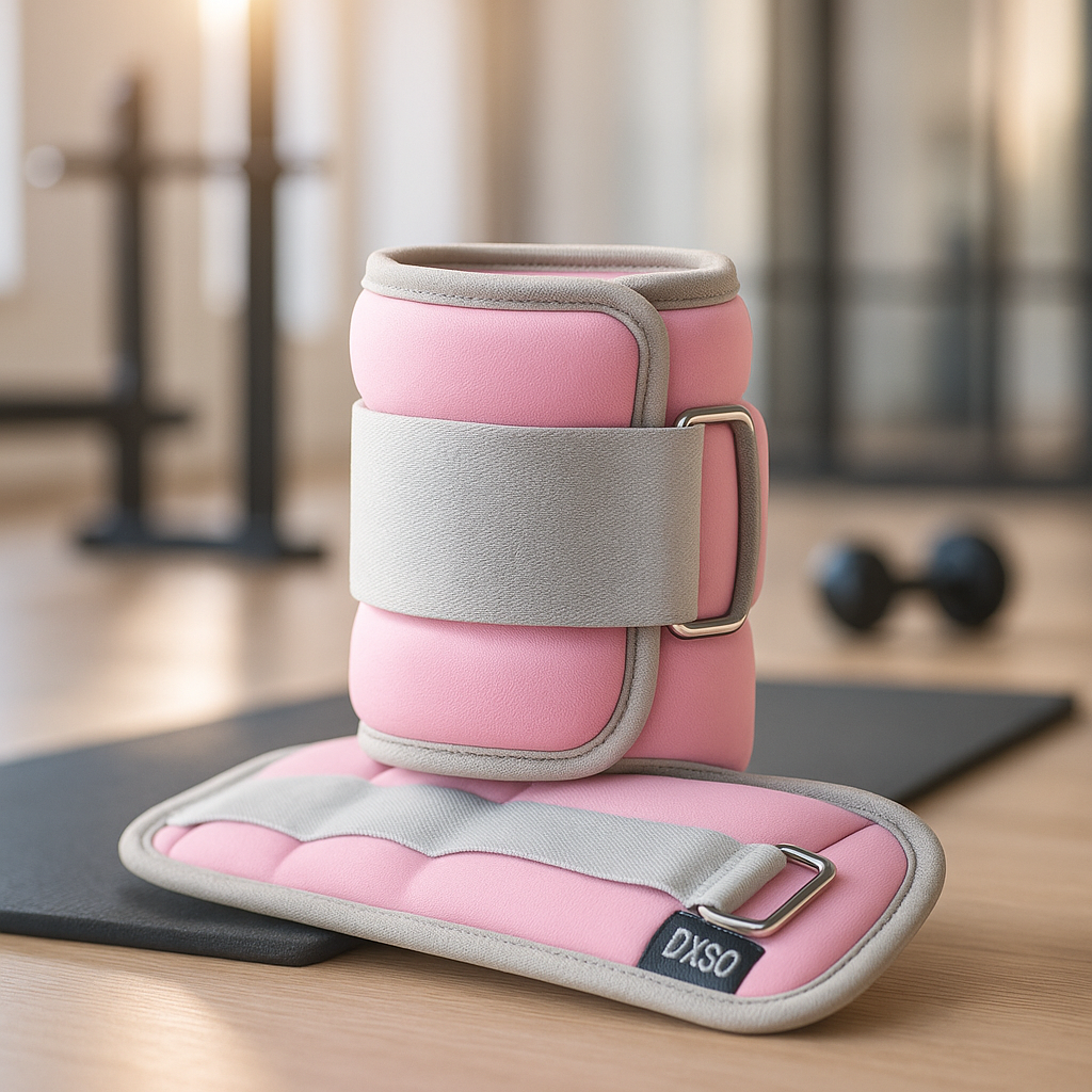Bracelet lesté rose pour le sport, fitness, musculation 