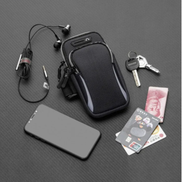 Brassard téléphone bras multiple poche fonctionnel