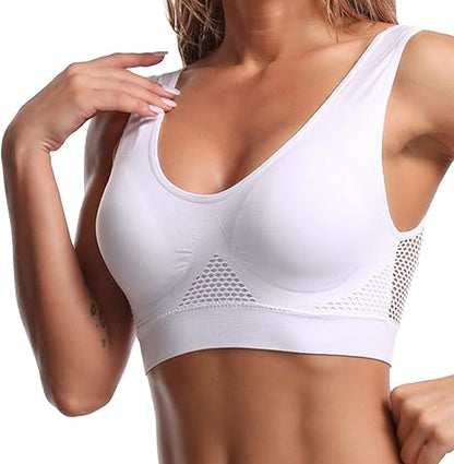 Brassière sport femme blanche