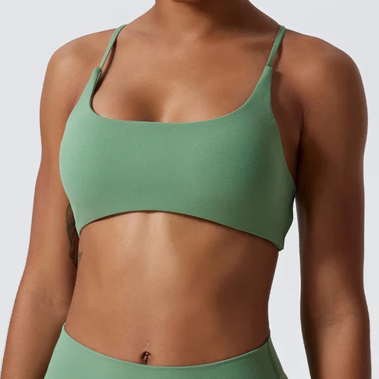 Brassières sport femme à brettelle croisé dans le dos 