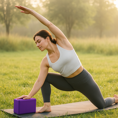 Brique de yoga en mousse violet