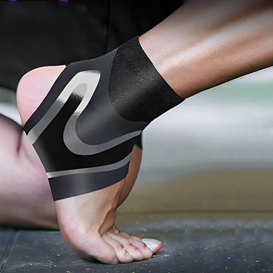 Chevillère élastique noir pour le sport ou reprise d'activité
