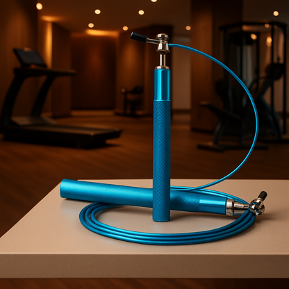 Corde à sauter vitesse bleu en aluminium de haute qualité