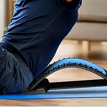 Correcteur de posture, planche d'étirement du dos bleu pour soulager tensions musculaires et douleurs dorsales