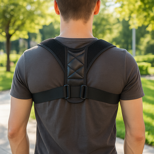 Correcteur de posture noir, redresse dos et épaules ajustable