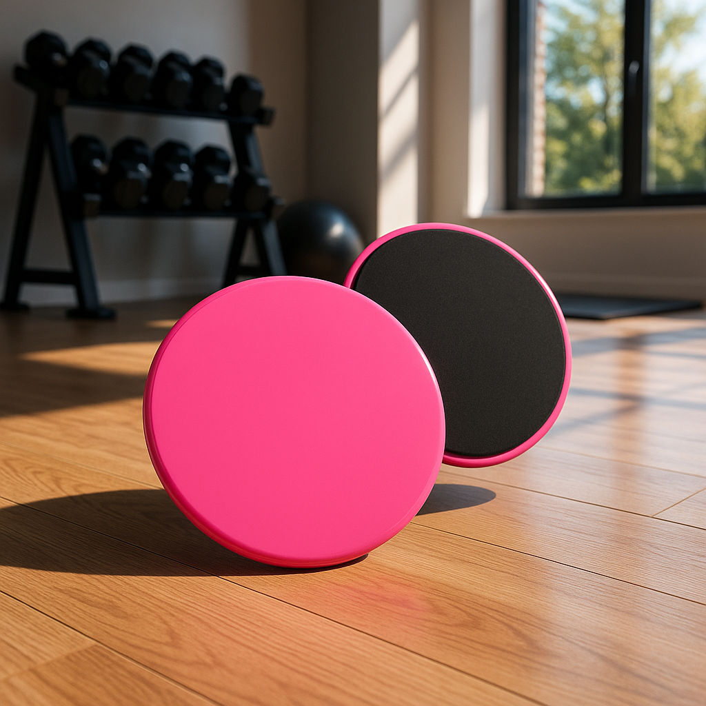 Disque de glisse rose pour fitness, yoga, musculation, gym
