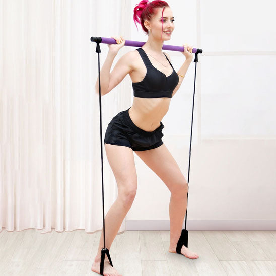 Élastique musculation, barre de pilates résistante
