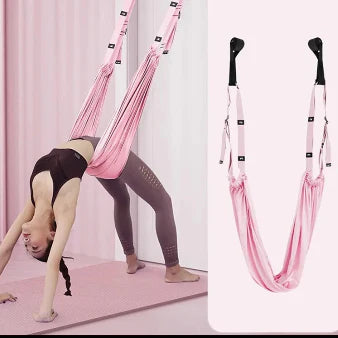 Sangle yoga aérien rose