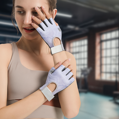 Gant pour musculation, fitness pour femme avec attache velcro poignet 
