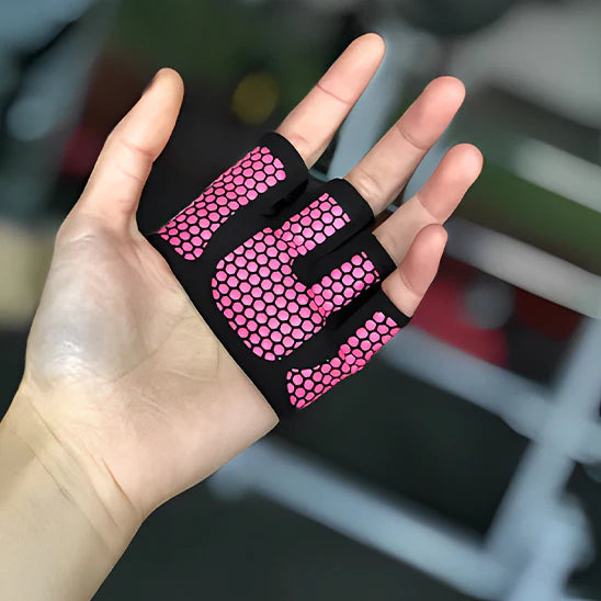 Gant pour musculation rose mini grip conception quatre doigts en silicone