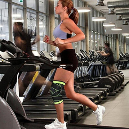 Genouillère sport avec double sangle ajustable velcro pour protéger genou