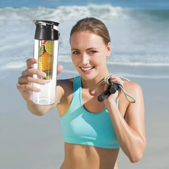 Gourde sport noir avec large ouverture 