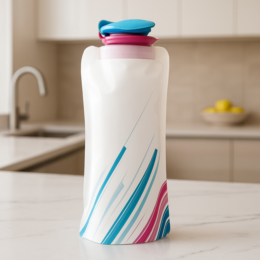 Gourde sport pliante blanche robuste