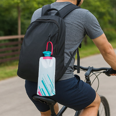 Gourde sport pliante banche