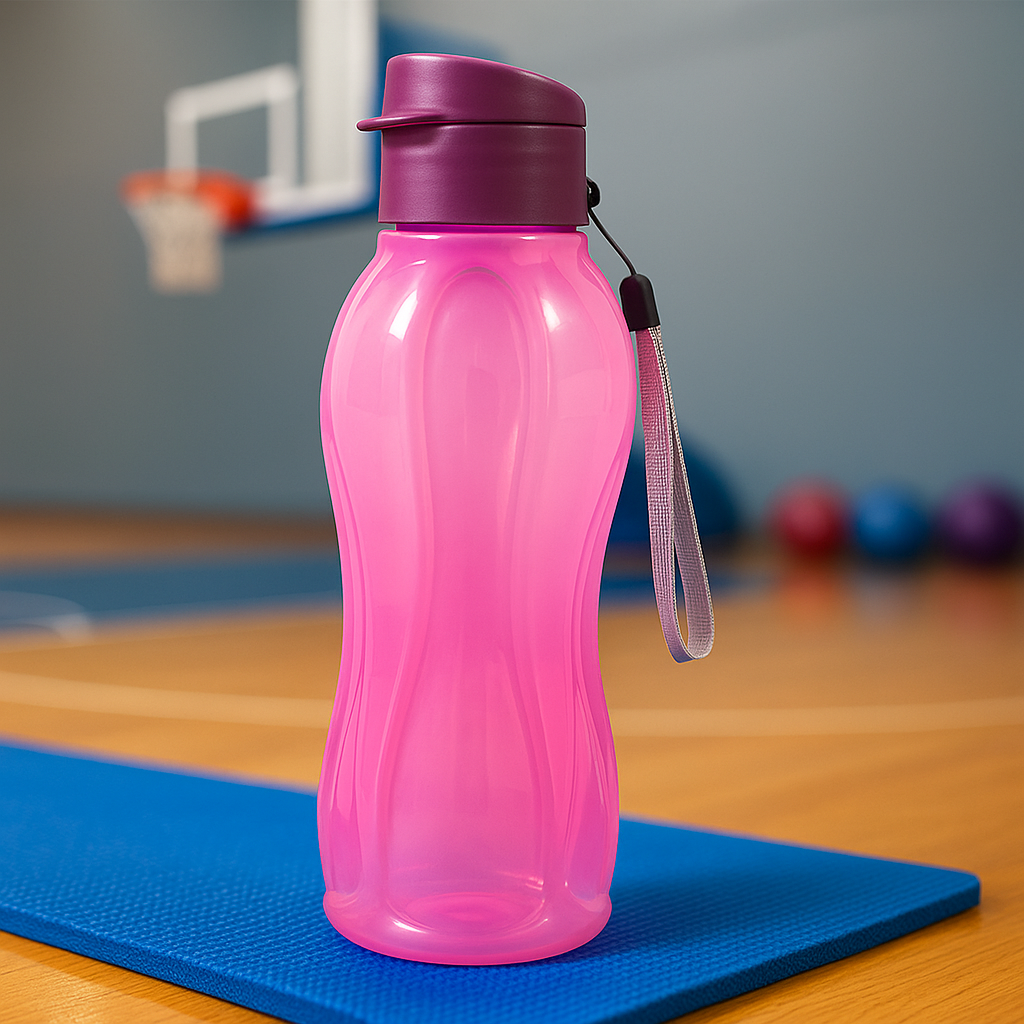 Gourde rouge transparente pour le sport