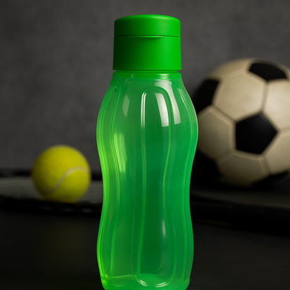 Gourde verte transparente avec bouchon étanche