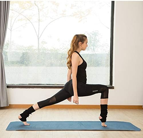 Guêtres femme noire en coton pour danse, gym et yoga