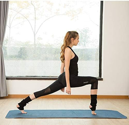 Guêtres femme noire en coton pour danse, gym et yoga