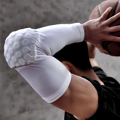 Manchon de compression blanc pour le sport, protection des muscles et soutien articulaire