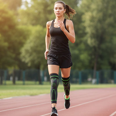 Manchon de compression jambe anti crampe pour récupération