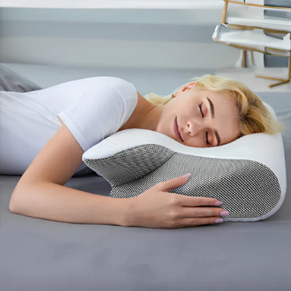 Oreiller ergonomique réduction des douleurs cervicales