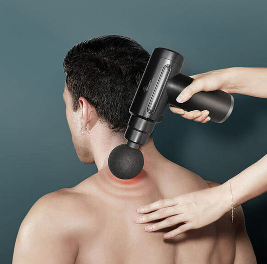 Pistolet de massage vibrant électrique avec 4 têtes de massage