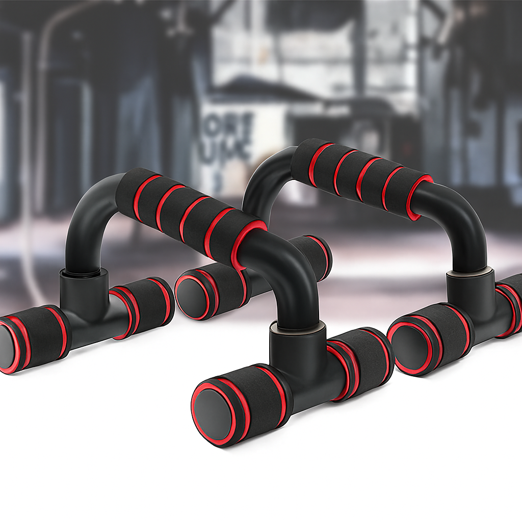 Poignée pour pompe rouge, musculation et fitness