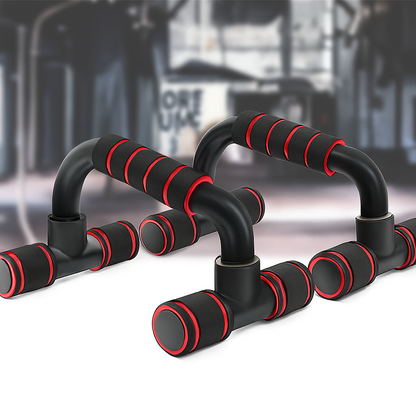 Poignée pour pompe rouge, musculation et fitness
