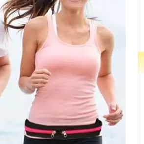 Sac de sport, banane double poches zippé pour running