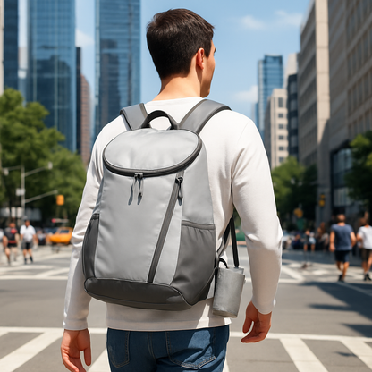 Sac de sport pliant et souple gris pour hommes, femmes, enfants