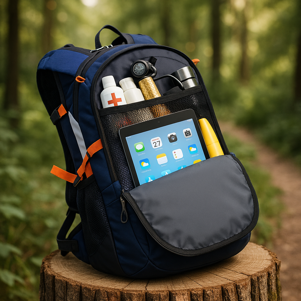 Sac de sport, sac d'hydratation, sac à dos avec multiples compartiments et poche à eau 2 litres idéal pour sortie pleine air