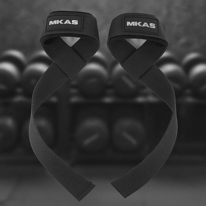 Paire de sangle tirage, levage noire pour musculation