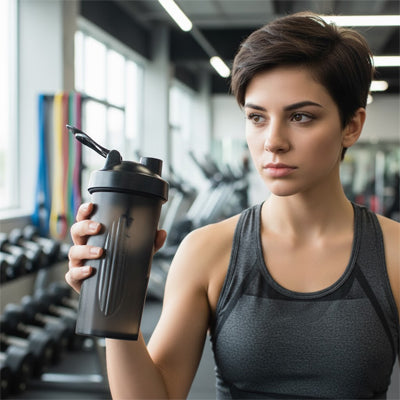 Shaker proteine avec boule en acier inox mélange sans grumeaux
