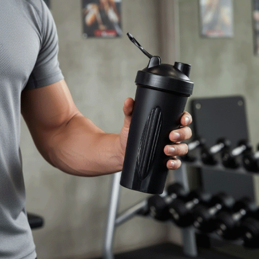 Shaker proteine avec large ouverture pour remplissage et entretien facile