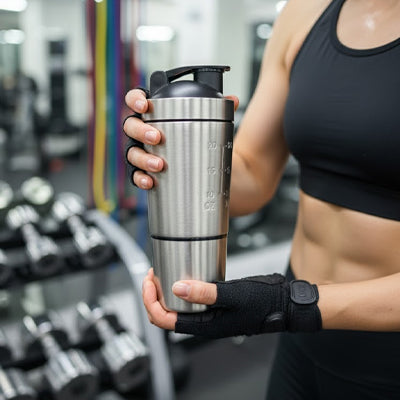 Shaker proteine tendance en acier inox