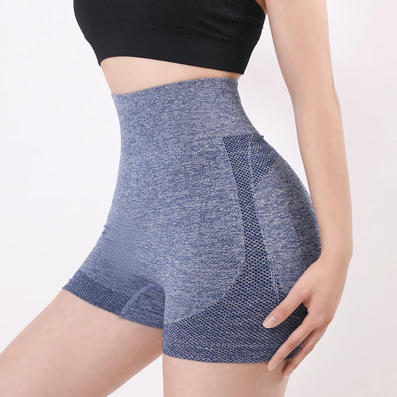 Short de sport femme gris push-up