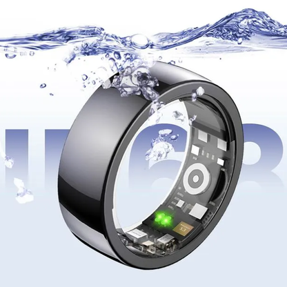 Bague de santé connectée offrant un suivi continu 24h/24 des données personnelles.